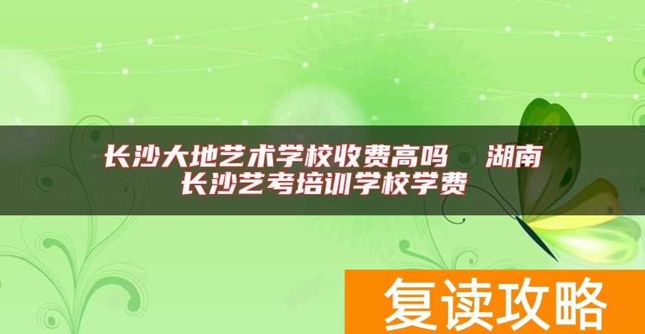 长沙大地艺术学校收费高吗  湖南长沙艺考培训学校学费