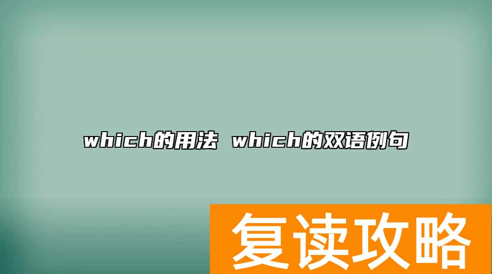 which的用法 which的双语例句